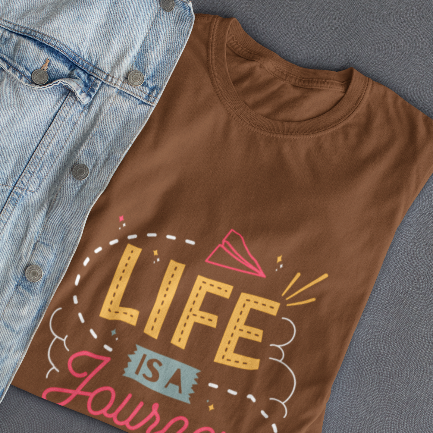 Journey Men's Half Sleeves T-Shirt - Casual Comfort with a Fashionable Twist