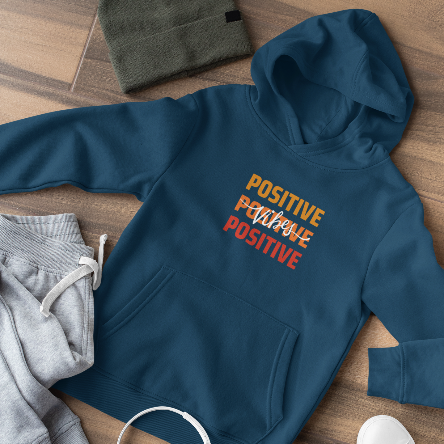 Positive Vibe Men's Hoodie - Comfortable and Fashionable with Attitude