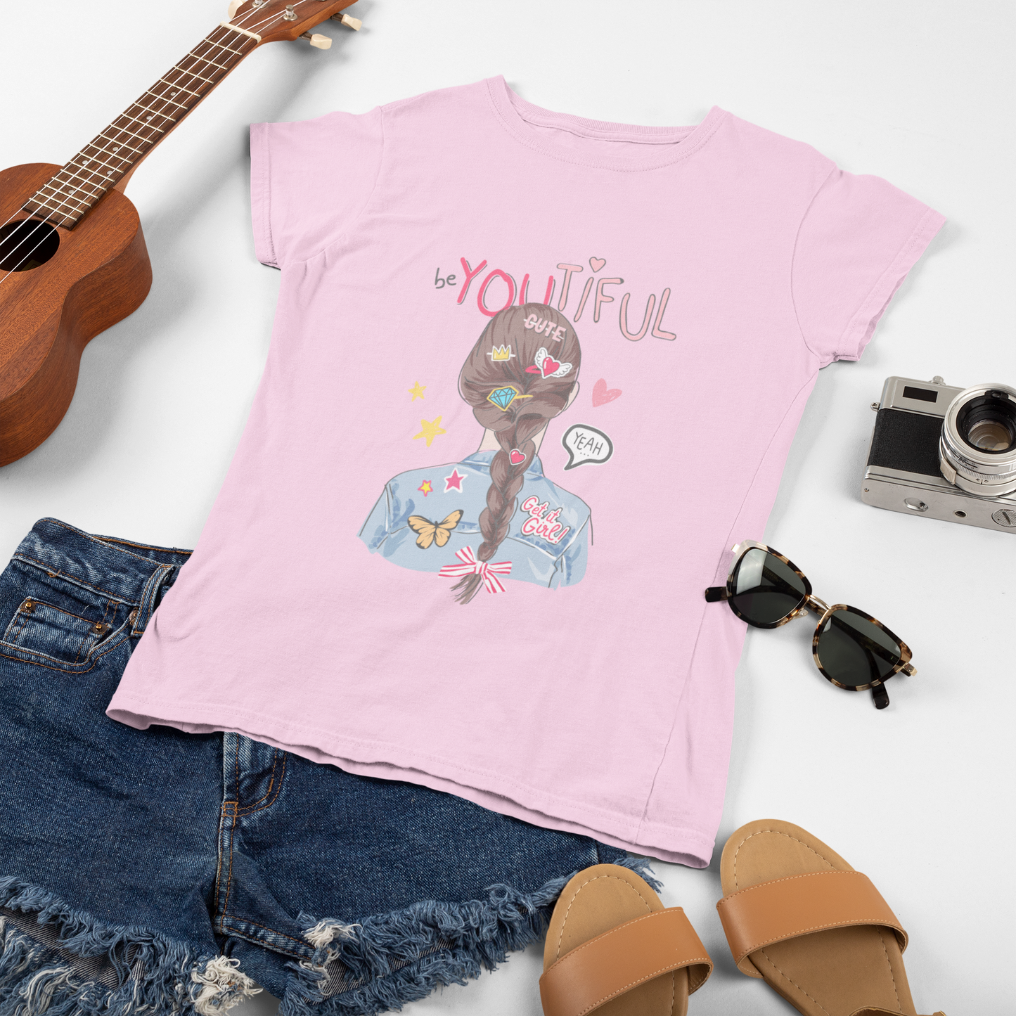 Youthful Women's Half Sleeves T-Shirt - Stylish and Comfortable for Everyday Wear
